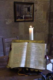 France, Bas Rhin, Strasbourg, old town listed as World Heritage by UNESCO, Notre Dame Cathedral, old sacristy of the canons, blessings book