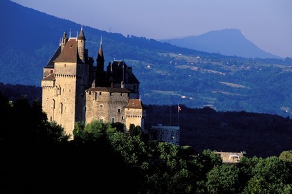 France, Haute Savoie, Menthon Saint Bernard, Menthon Saint Bernard Castle above the Annecy lake