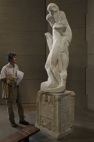 Italy, Lombardy, Milan, Castello Sforzesco (Sforza Castle), Museum of Ancient Art, the Pieta Rondanini by Michelangelo, his last unfinished work