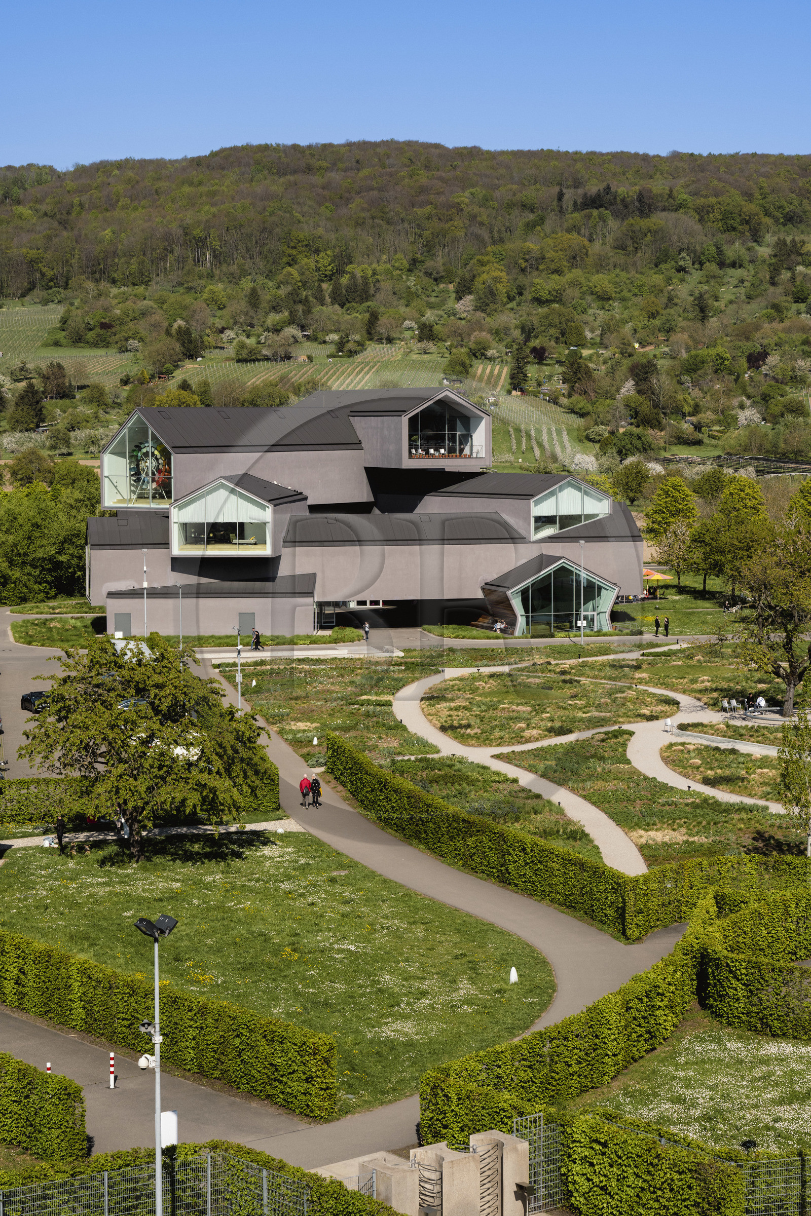 Allemagne, Bade-Wurtemberg, Weil am Rhein près de Bâle, le Vitra Campus, Vitra Haus, par les architectes Herzog et de Meuron (2010)