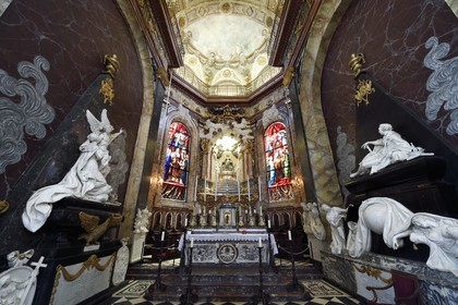 France, Meurthe et Moselle, Nancy, Notre-Dame-de-Bonsecours-de-Nancy church by the architect Héré which houses the tombs of Catherine Opalinska and Stanislas Leszczynski