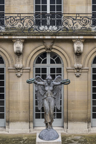 France, Paris, Marais district, Carnavalet Museum, original statue of Victory which sits atop the Palmier fountain on the Place du Châtelet