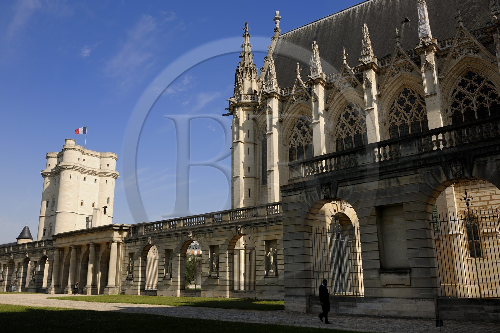 France, Val-de-Marne (94), Vincennes, le château de Vincennes, le donjon et la Sainte Chapelle