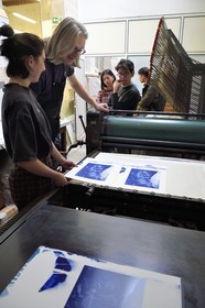 France, Paris, Saint Germain des Pres district, Ecole nationale superieure des Beaux-Arts (Fine Arts school), printing-multiple department in the Palais des Etudes (Palace of Studies)