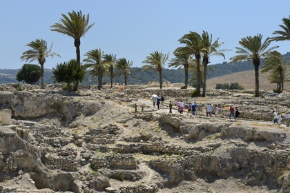 Israel, district du nord, Galilée, site archéologique de Megiddo qui fut habité de 7000 à 500 av. J.-C., l'Apocalypse de l'apôtre Jean cite Armageddon (Har-Megiddo, le mont Megiddo) comme le lieu où les rois de la terre se rassemblent pour faire la guerre finale