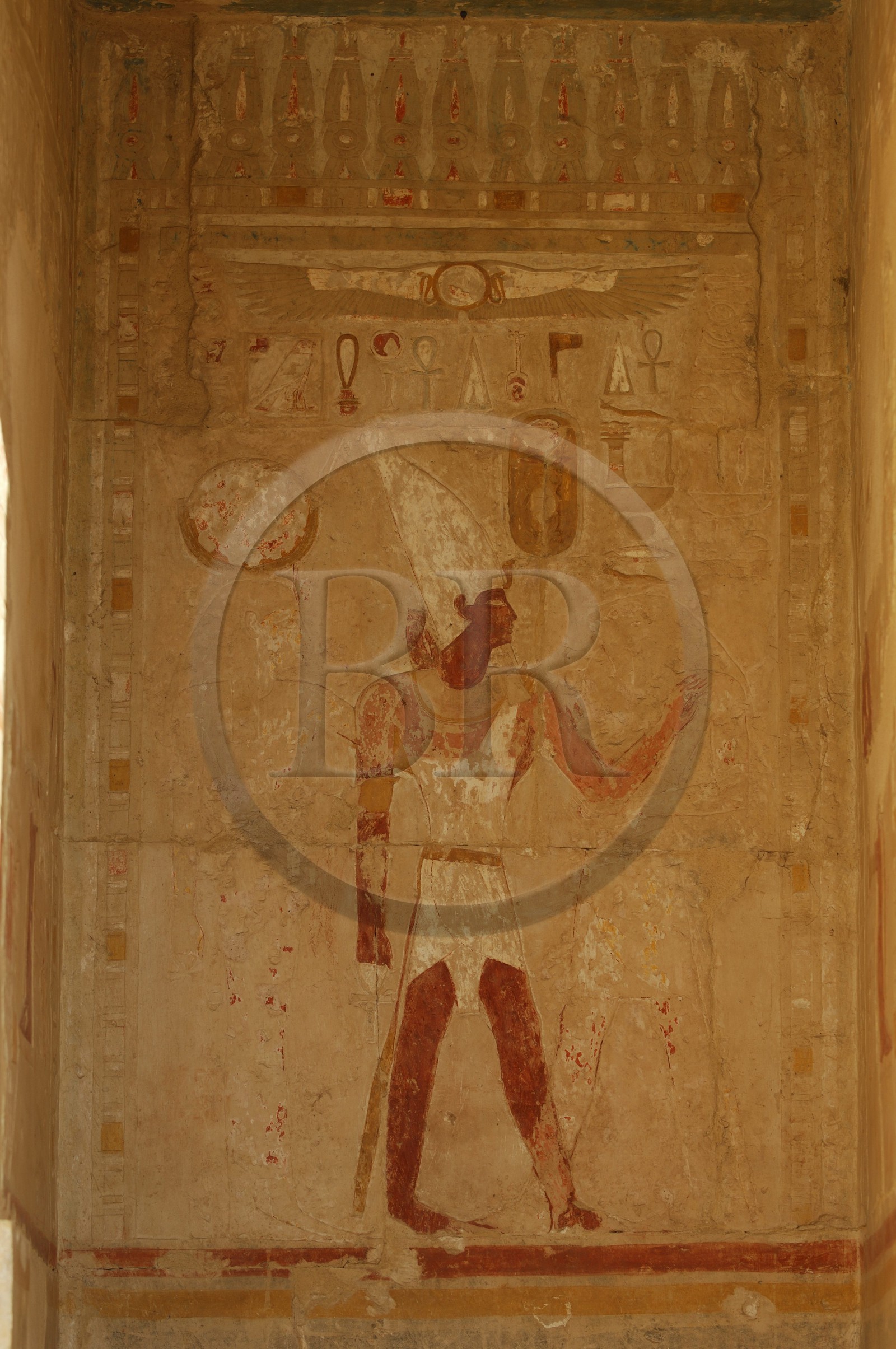 Egypte, Haute Egypte, vallée du Nil, environs de Louxor, nécropole thébaine classée Patrimoine Mondial de l'UNESCO, Thèbes Ouest, Deir el Bahari, temple d'Hatchepsout