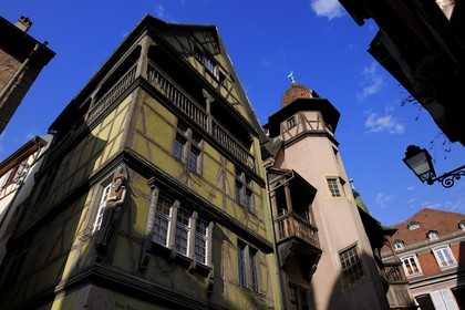 France, Haut-Rhin (68), Colmar, la maison dite « zum Kragen » (Au collet) dans la rue des Marchands