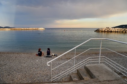France, Var, Toulon, Mourillon district artificial beach