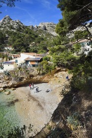 France, Bouches du Rhone, Marseille, National Park of the Calanques, Calanque de Sormiou, Calanque de Sormiou (cove)