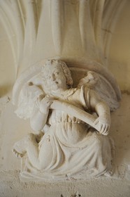 France, Indre-et-Loire (37), Vallée de la Loire classée Patrimoine Mondial de l' UNESCO, château d' Azay-le-Rideau, détail de la voûte du passage