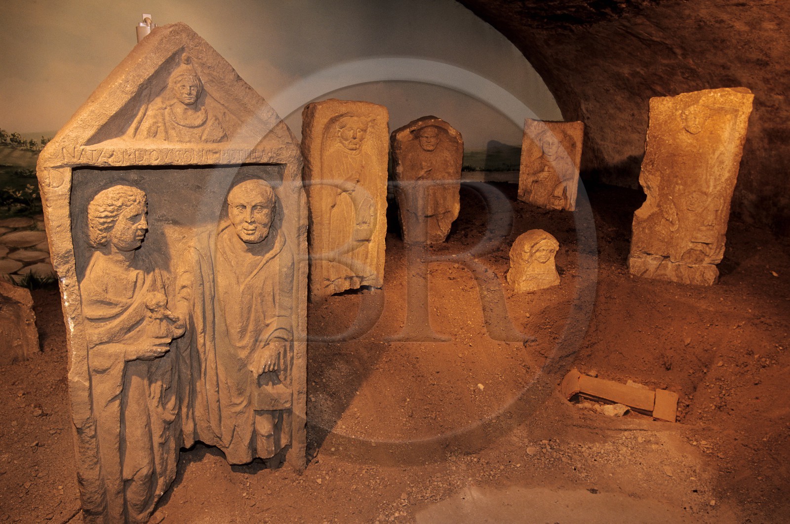 France, Côte-d' Or (21), Dijon, musée archéologique, stèles et bas-reliefs de l' époque gallo-romaine France, Côte-d' Or (21), Dijon, musée archéologique, stèles et bas-reliefs de l' époque gallo-romaine
