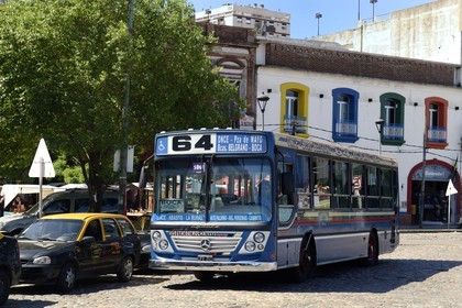 Argentina, Buenos Aires, La Boca district, bus