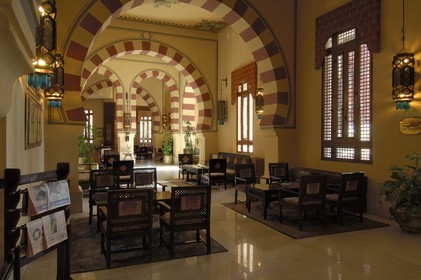 Egypte, Haute Egypte, Nubie, vallée du Nil, Assouan, l'hotel Old Cataract, le lobby