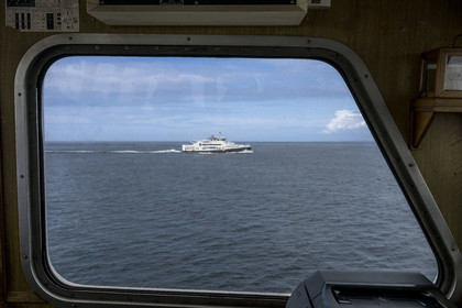 France, Finistère, Le Conquet, Penn ar Bed boat connecting with the islands of Molene and Ouessant