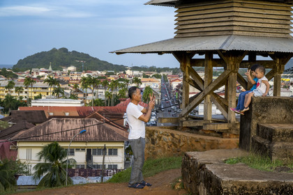 France, Guyane, Cayenne, vue sur la ville depuis le fort Cépérou