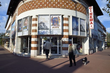 France, Calvados, Pays d'Auge, Deauville, the Morny-Club cinema by architect Georges Wybo (1926)