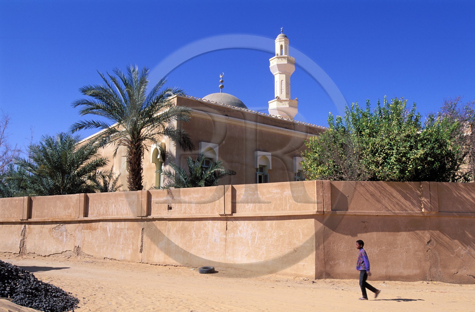Libye, région du désert, Le Fezzan (Sahara), Ghat, la grande mosquée
