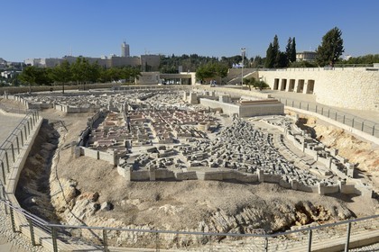 Israel, Jerusalem, Guivat Ram quarter, Israel Museum, model of Jerusalem in the Second Temple Period built by Herod the Great