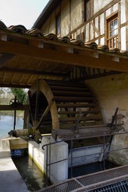 France, Marne, village of Saint-Amand-sur-Fion, half timbered former mill, the watermill of the Commandery