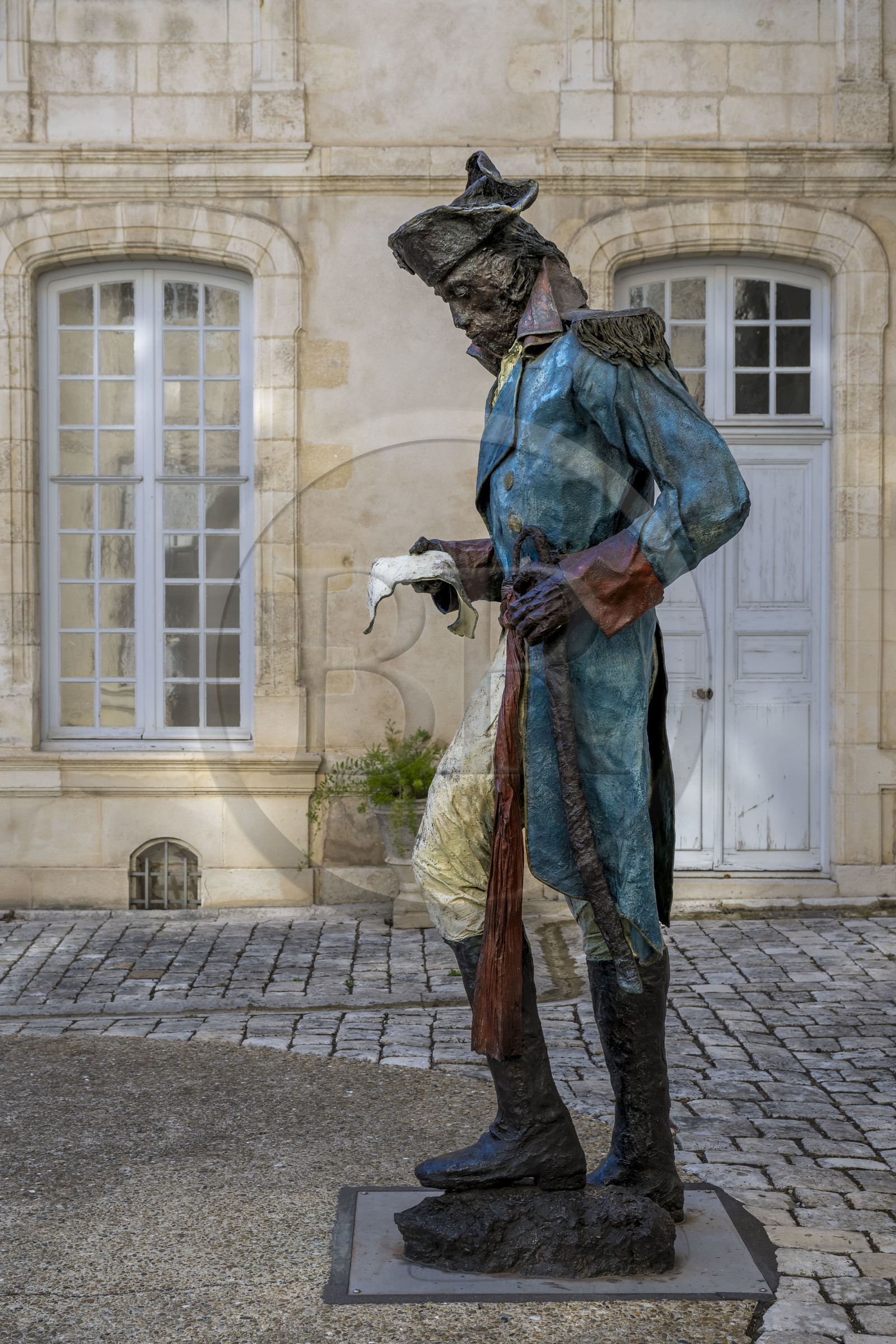 France, Charente-Maritime (17), La Rochelle, c dans l'Hotel Fleuriau, statue de Toussaint Louverture (2014) réalisé par l'artiste Ousmane Sow