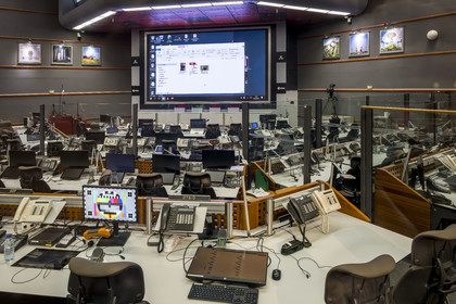 France, French Guiana, Kourou, Guiana Space Centre (Centre spatial guyanais, CSG) also called Europe's Spaceport, Jupiter command room