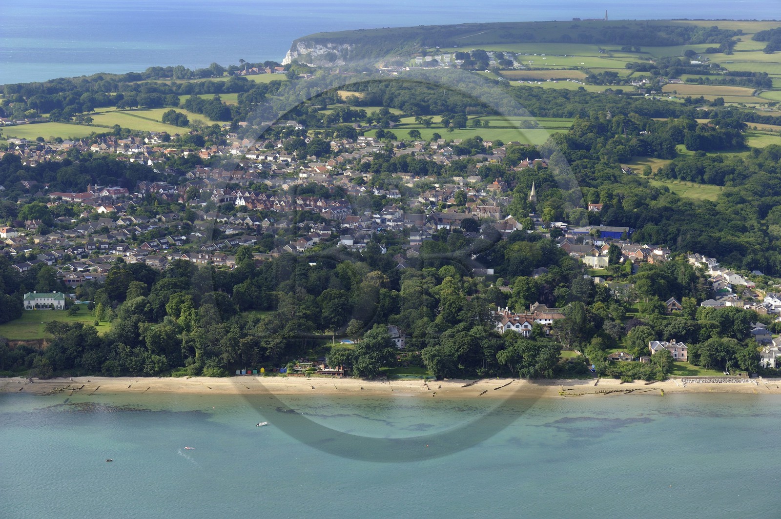 Royaume-Uni, Angleterre, Hampshire, Ile de Wight, Bembridge (vue aérienne)