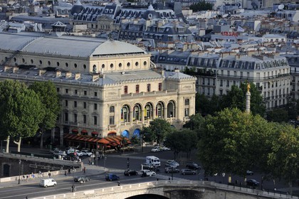 France, Paris (75), Pont aux Changesvet le théâtre du Châtelet