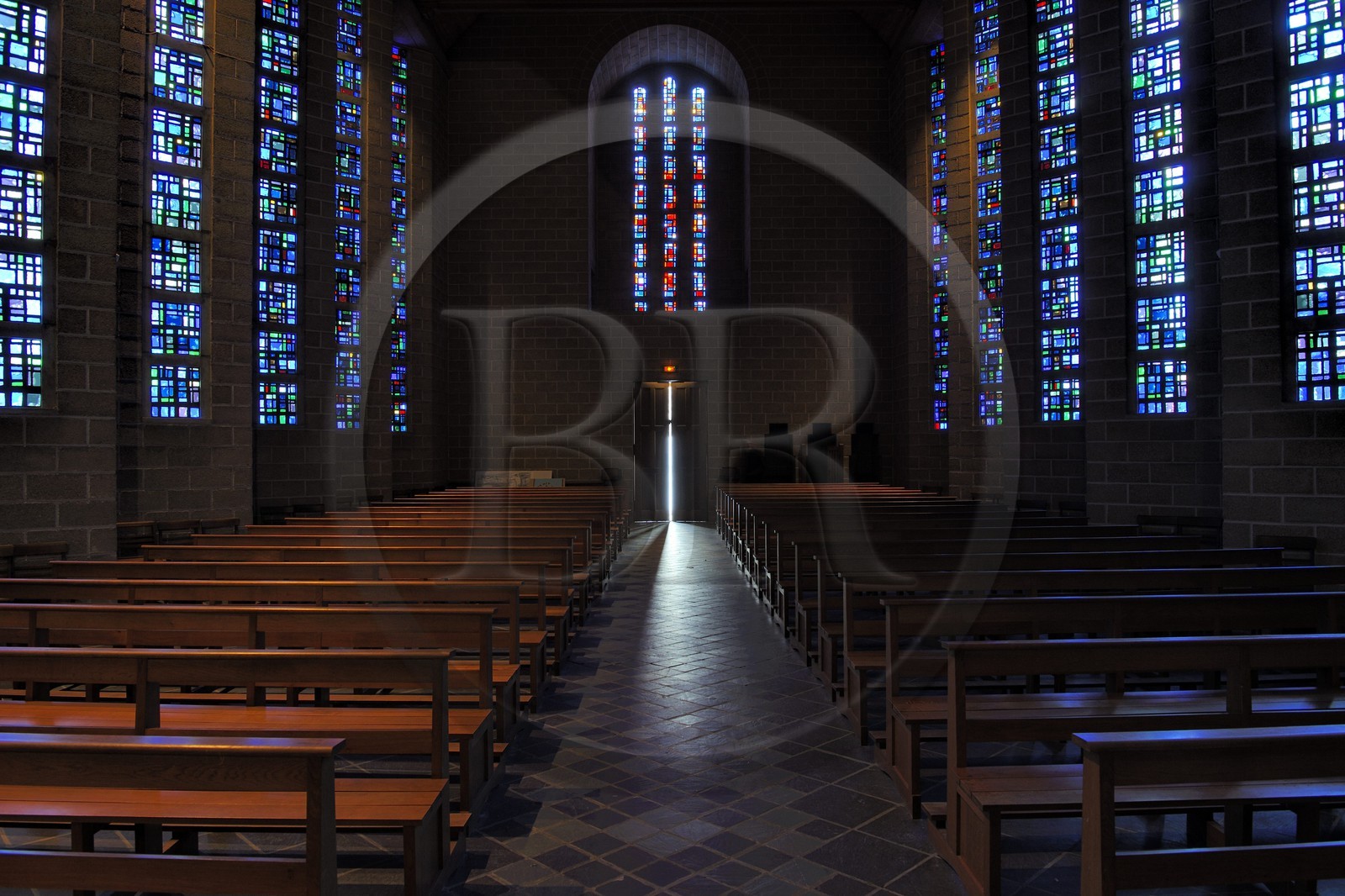 France, Manche (50), Cotentin, Saint-Lô, chapelle de la communauté du Bon Sauveur de l'architecte Joseph Marrast