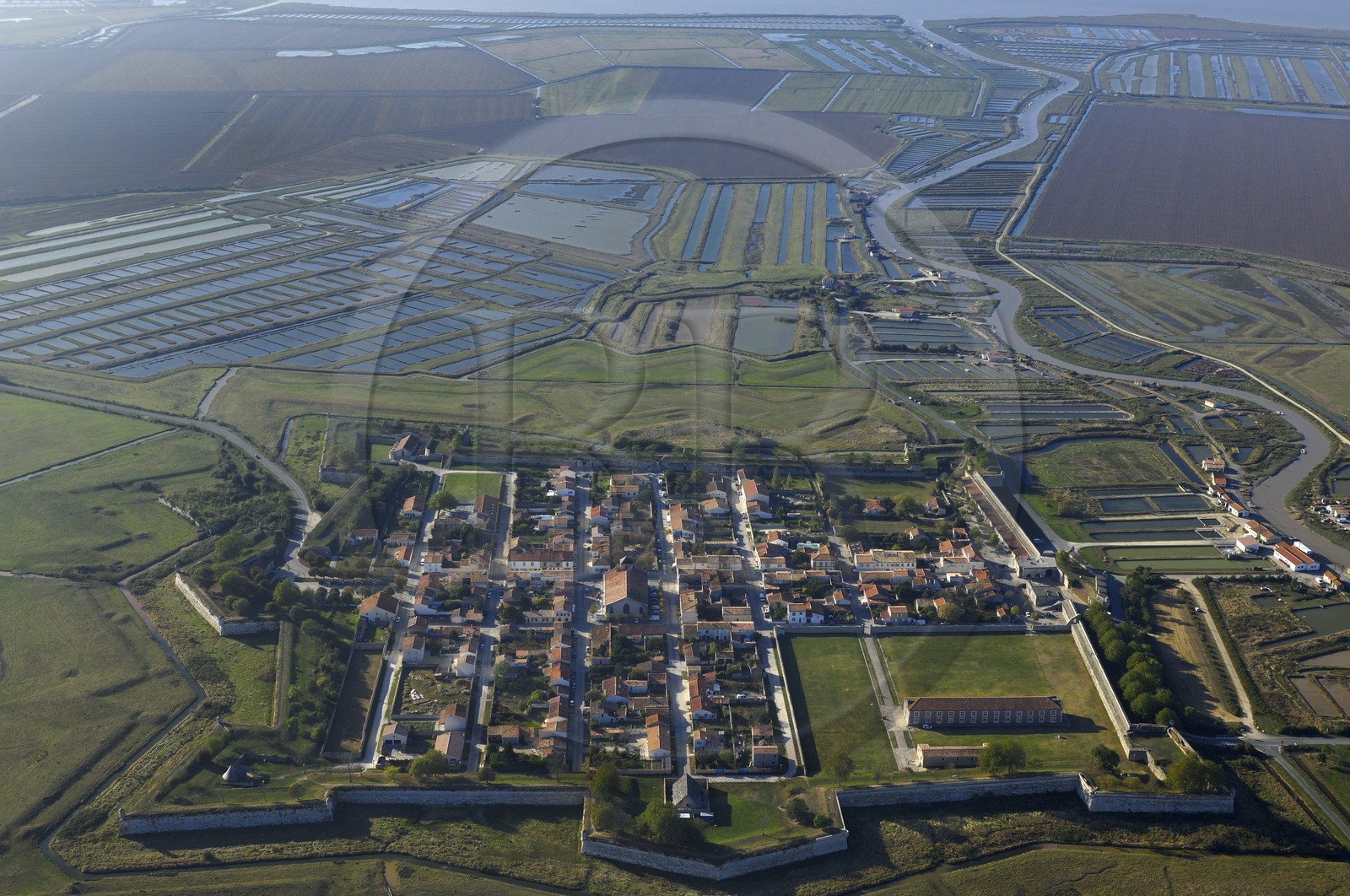 France, Charente-Maritime (17), citadelle de Brouage   (vue aérienne)
