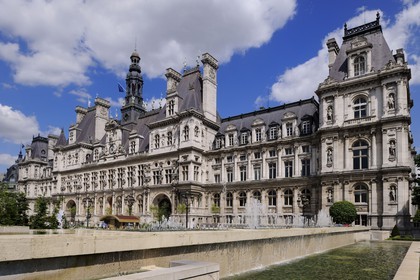 France, Paris (75), l'hotel de ville de Paris (mairie)