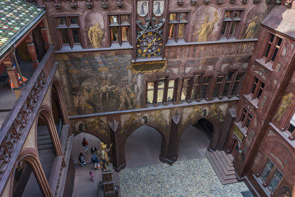 Switzerland, Basel, Marktplatz, City hall (Rathaus)