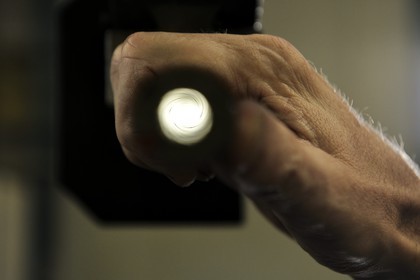 Italy, Lombardy, province of Brescia, Gardone Val Trompia, Davide Pedersoli & C manufacturer specialized in the production of historical muzzleloading guns, inside of the striated barrel