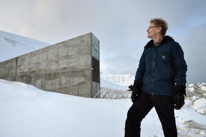 Norway, Svalbard, Spitzbergen, Longyearbyen, Svalbard Global Seed Vault (Seed Bank), Cary Fowler at the initiative of the Global Crop Diversity Trust and Seed Vault Project