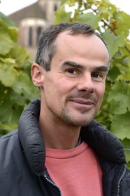 France, Haut Rhin, the Alsace Wine Route, Hunawihr, labelled Les Plus Beaux Villages de France (The Most Beautiful Villages of France), wine harvest at Domaine Frederic Mallo, the winemaker Dominique Mallo