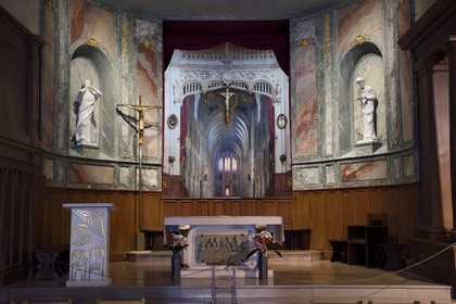 France, Val-de-Marne (94), Bry-sur-Marne, église Saint-Gervais-et-Saint-Protais, diorama de Louis Daguerre