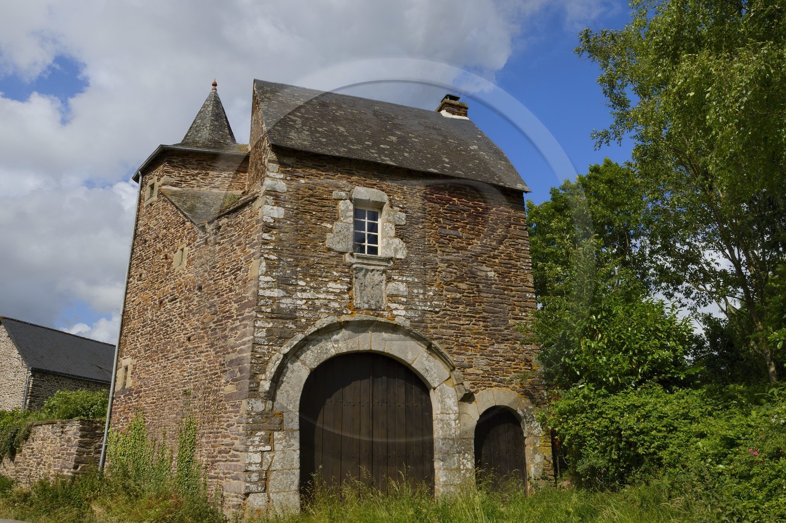 France, Morbihan (56), forêt de Brocéliande, Tréhorenteuc, Manoir de Gurwan ou manoir de Rue-Neuve