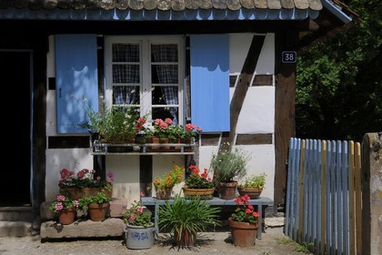 France, Haut-Rhin (68), Ungersheim, écomusée d'Alsace, maison de Souflenheim (18ème siècle)