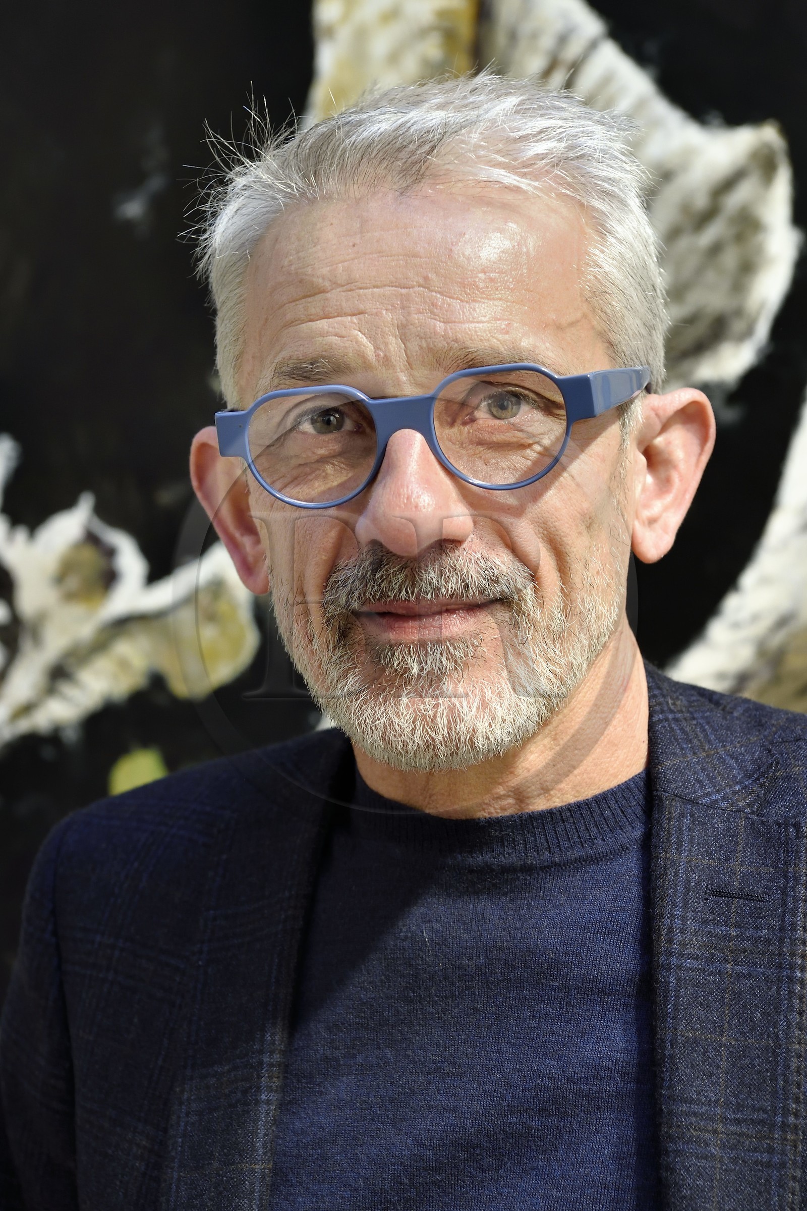 France, Paris (75), l'artiste peintre Philippe Cognée préparant son exposition à la galerie Templon