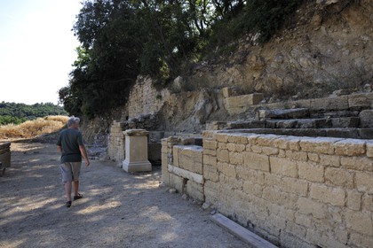 France, Hérault (34), fouilles sur la colline du Castellas à Murviel-lès-Montpellier correspond à l'emplacement d'une importante agglomération antique de la fin de l'âge du fer jusqu'au IIe siècle après J.-C.