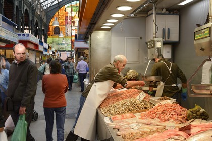 Spain, Andalusia, Malaga,  Mercado Central de Atarazanas, the fish market in the central market