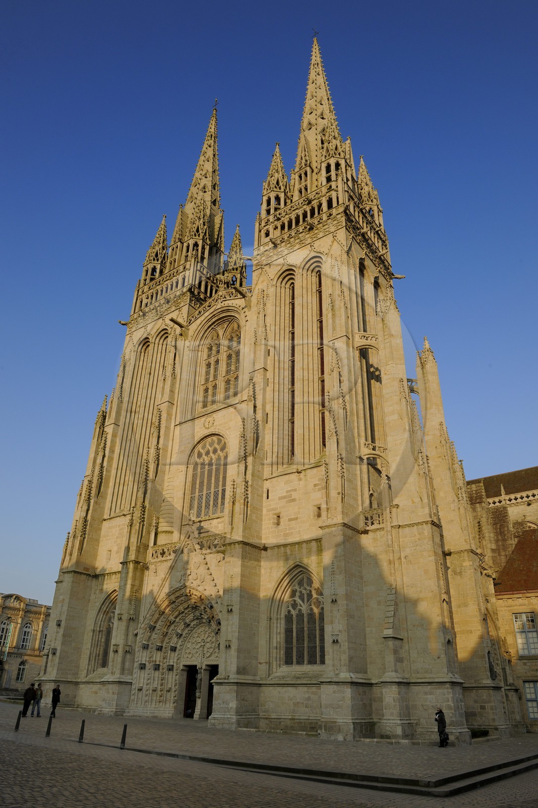 France, Finistère (29), Quimper, la cathédrale Saint-Corentin