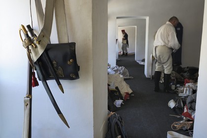 Italie, Ligurie, Sarzana, Napoleon Festival, dans le casernement