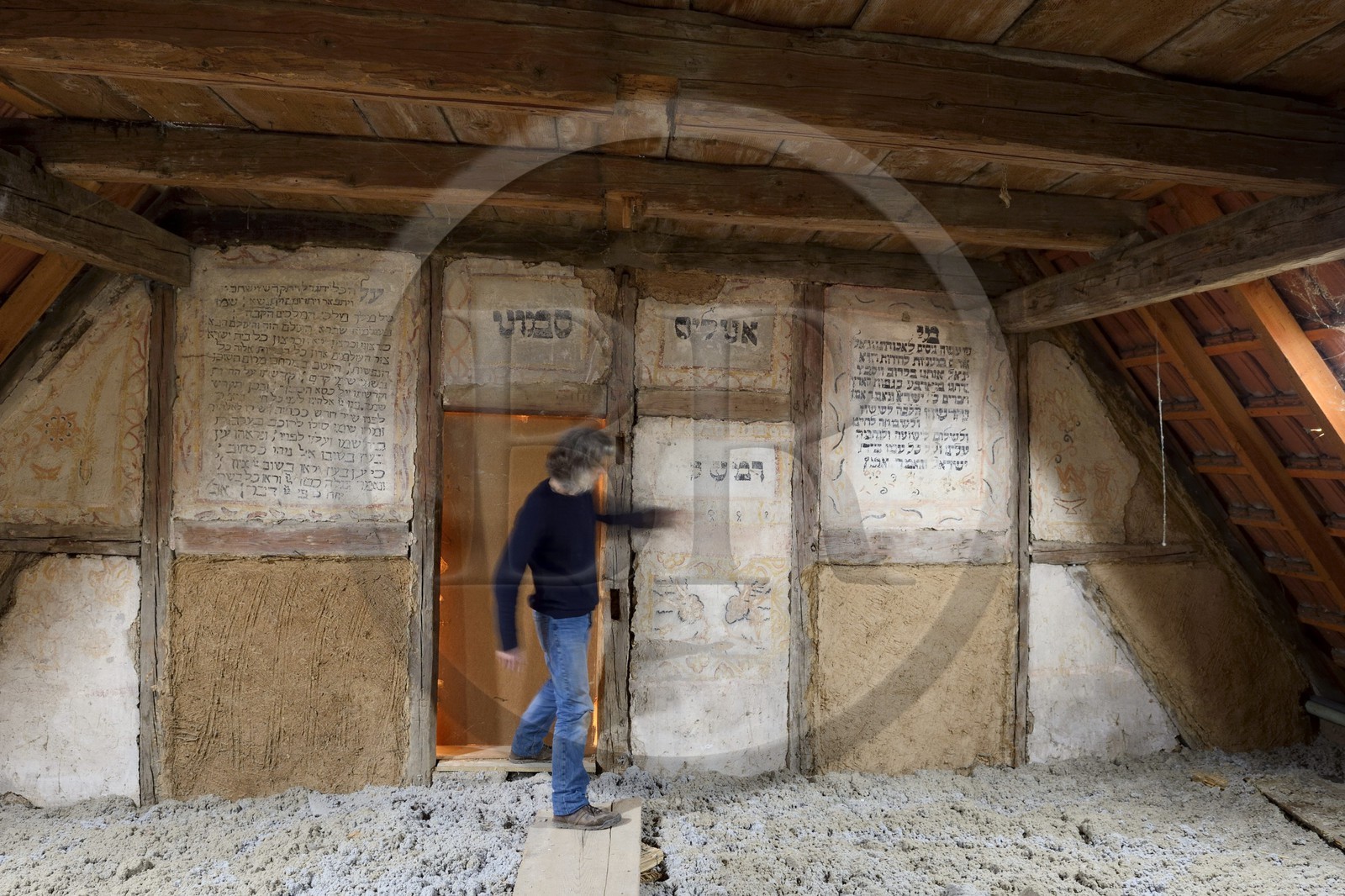 France, Bas-Rhin (67), Traenheim, le grenier synagogue, au XVIIIème siècle un petit oratoire inauguré en 1723 avait été aménagé discrètement dans une maison particulière