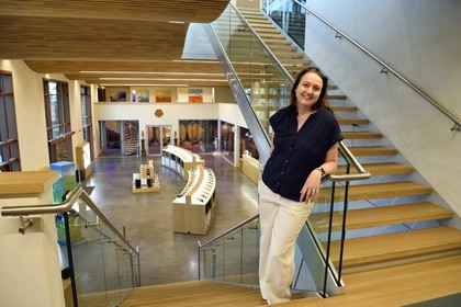 France, Haut Rhin, the Alsace Wine Route, Voegtlinshoffen, Joseph Cattin House, winery, Anaïs Cattin