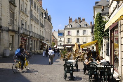France, Indre et Loire, Tours, rue du Commerce that leads to the place Plumereau