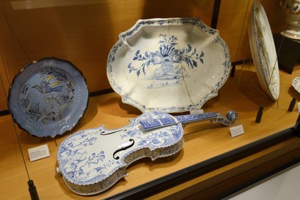 France, Finistere, Quimper, museum of faience, violin
