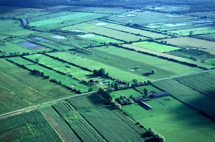 France, Eure, Marais (marsh) Vernier (aerial view)