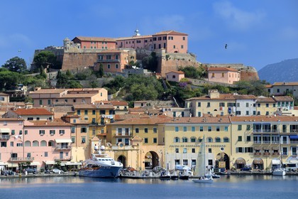 Italy, Tuscany, Elba Island, Portoferraio, the Fort Stella and the old town