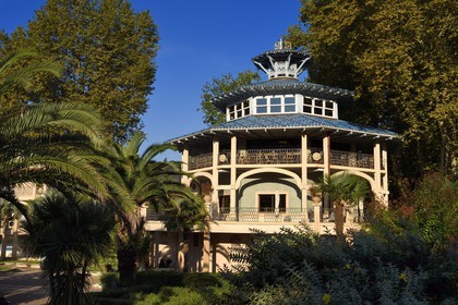 France, Pyrenees Atlantiques, Basque Country, Cambo les Bains, thermal spa, restaurant