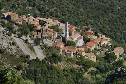 France, Haute Corse, Balagne, perched village of Palasca